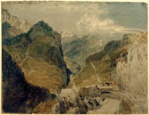 サン・ローラン・デュ・ポンを振り返るピエ・ド・ロエレット、Gorges du Guiers Mort 作： Joseph Mallord William Turner
